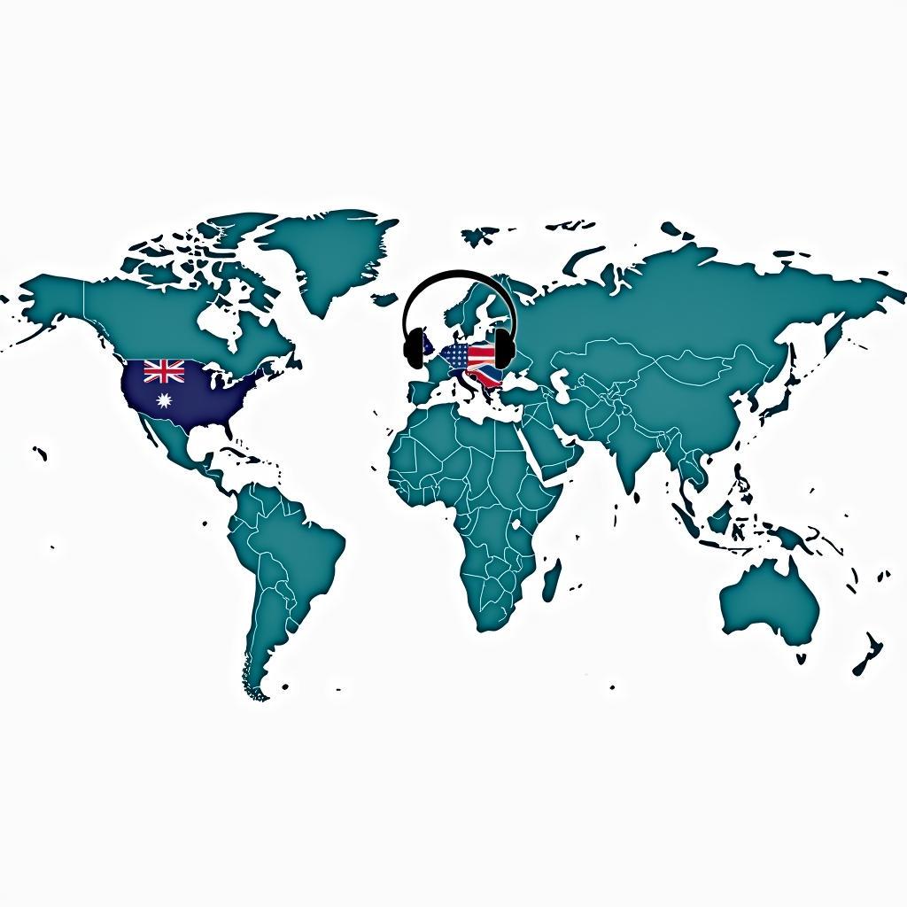 IELTS Listening Global Accents Map