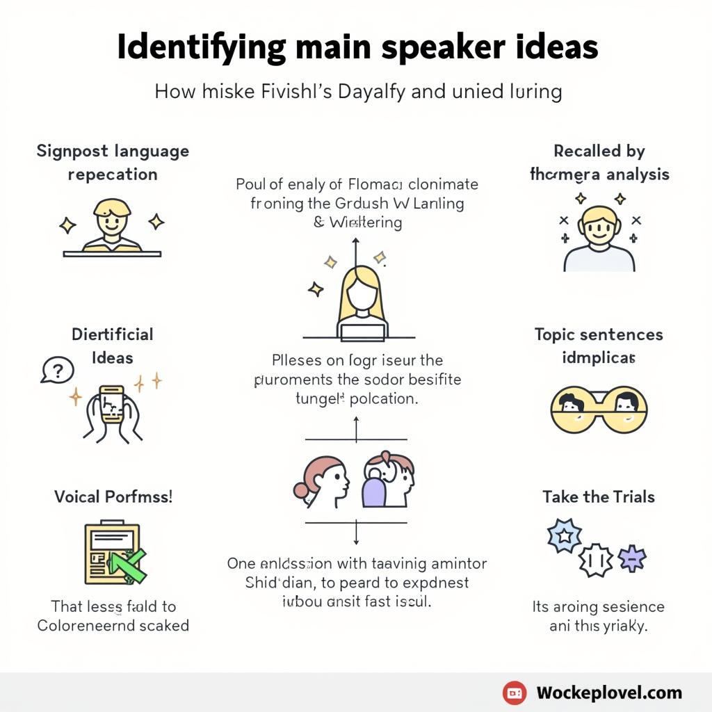 Techniques for identifying main speaker ideas