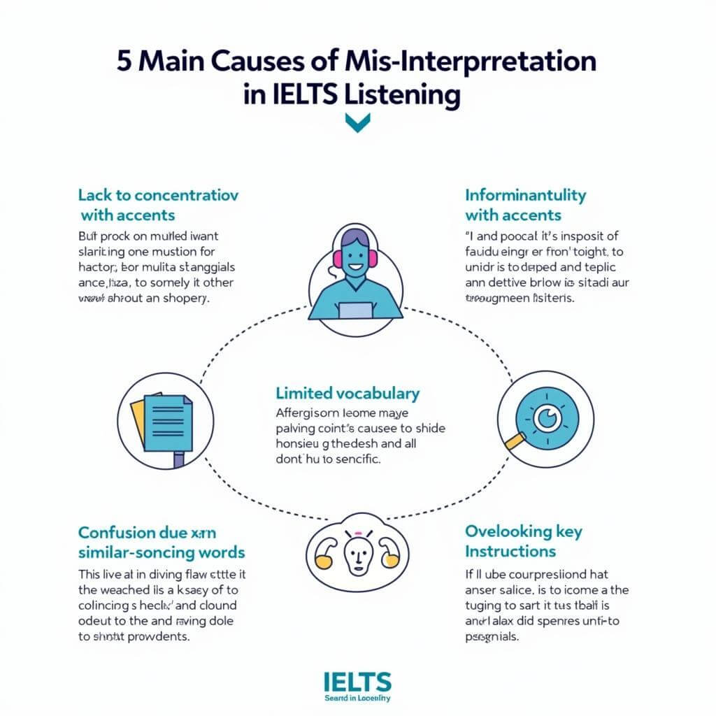 Common causes of misinterpreting IELTS Listening questions