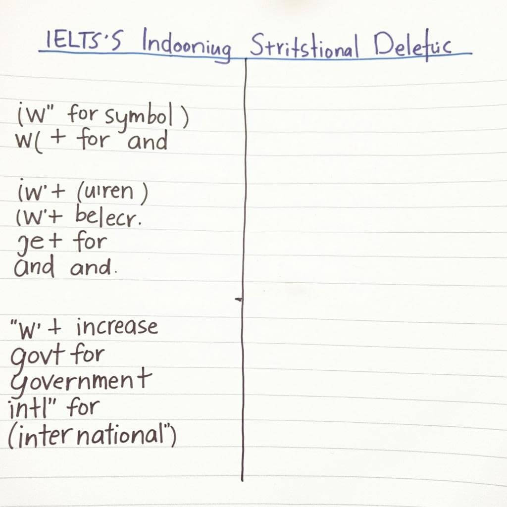 IELTS Listening Note-Taking Abbreviations