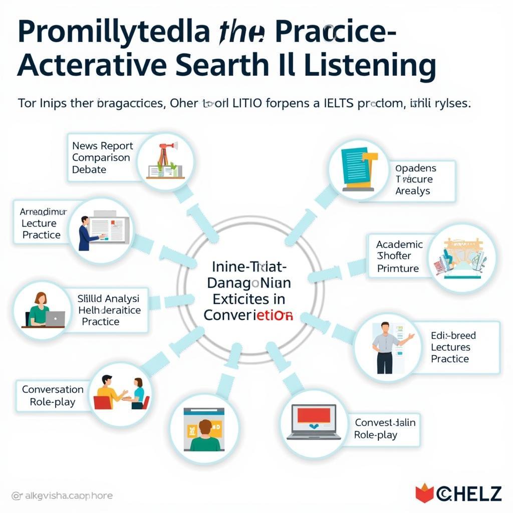 IELTS Listening Practice Exercises Infographic