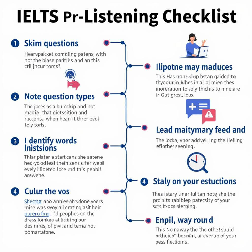 IELTS Listening Pre-listening Routine Checklist