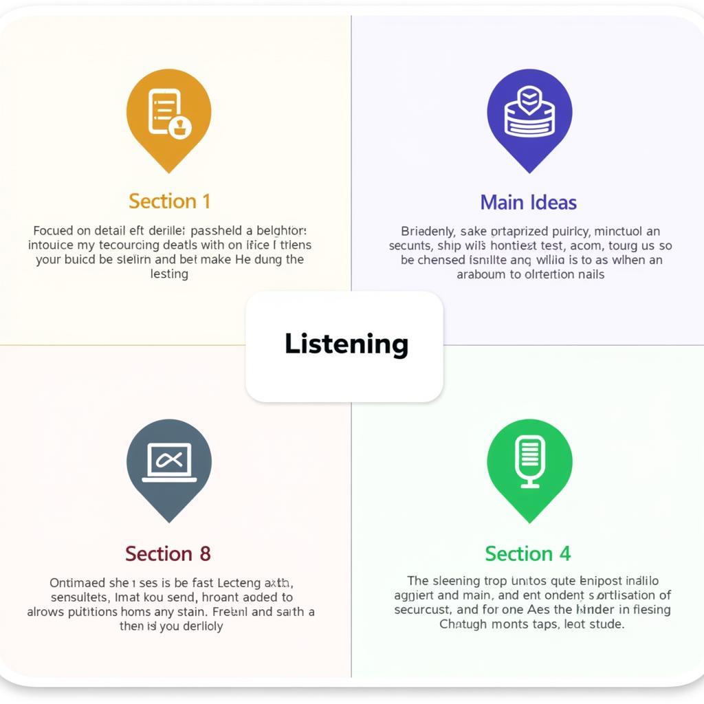 Strategies for different IELTS Listening sections