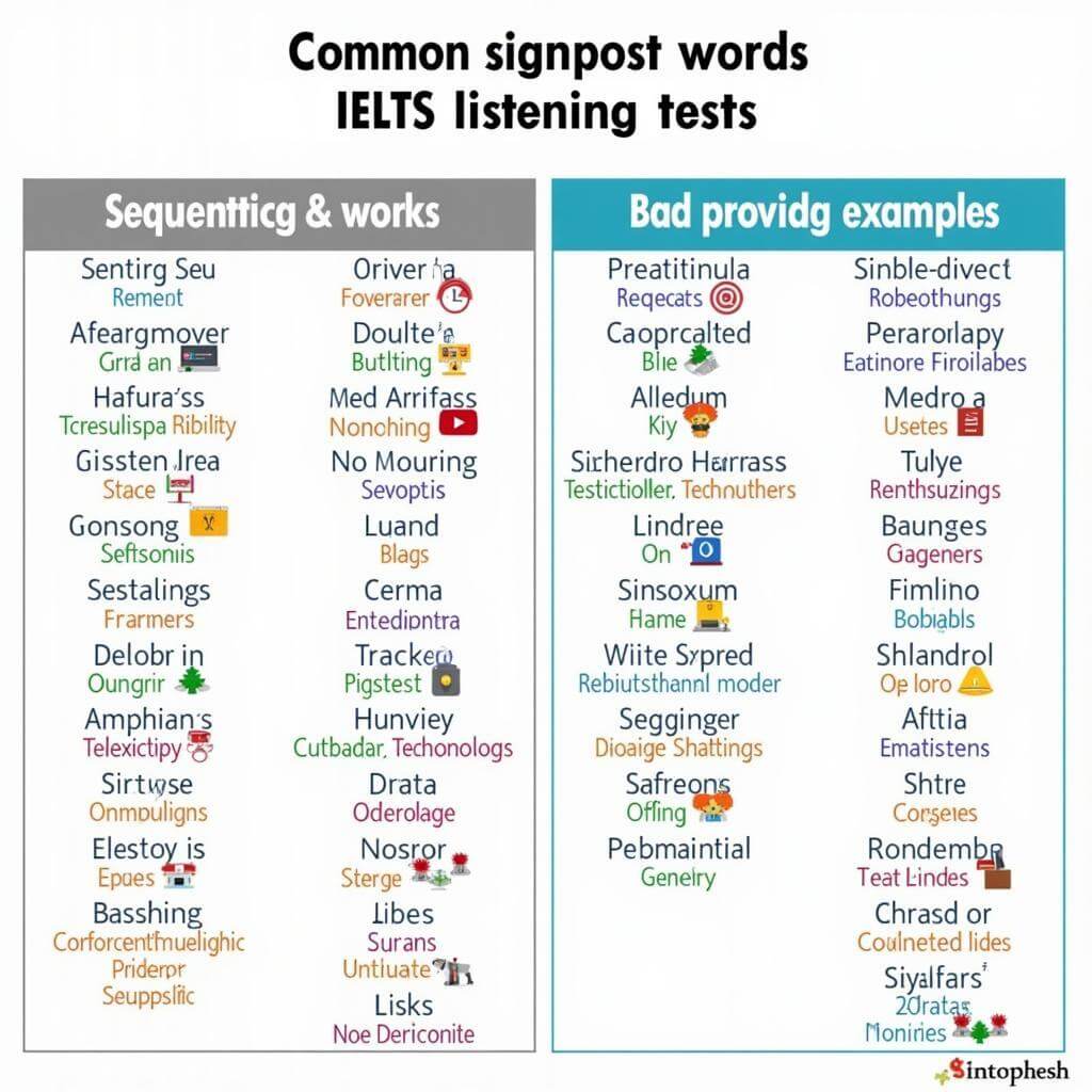 IELTS Listening Signpost Words