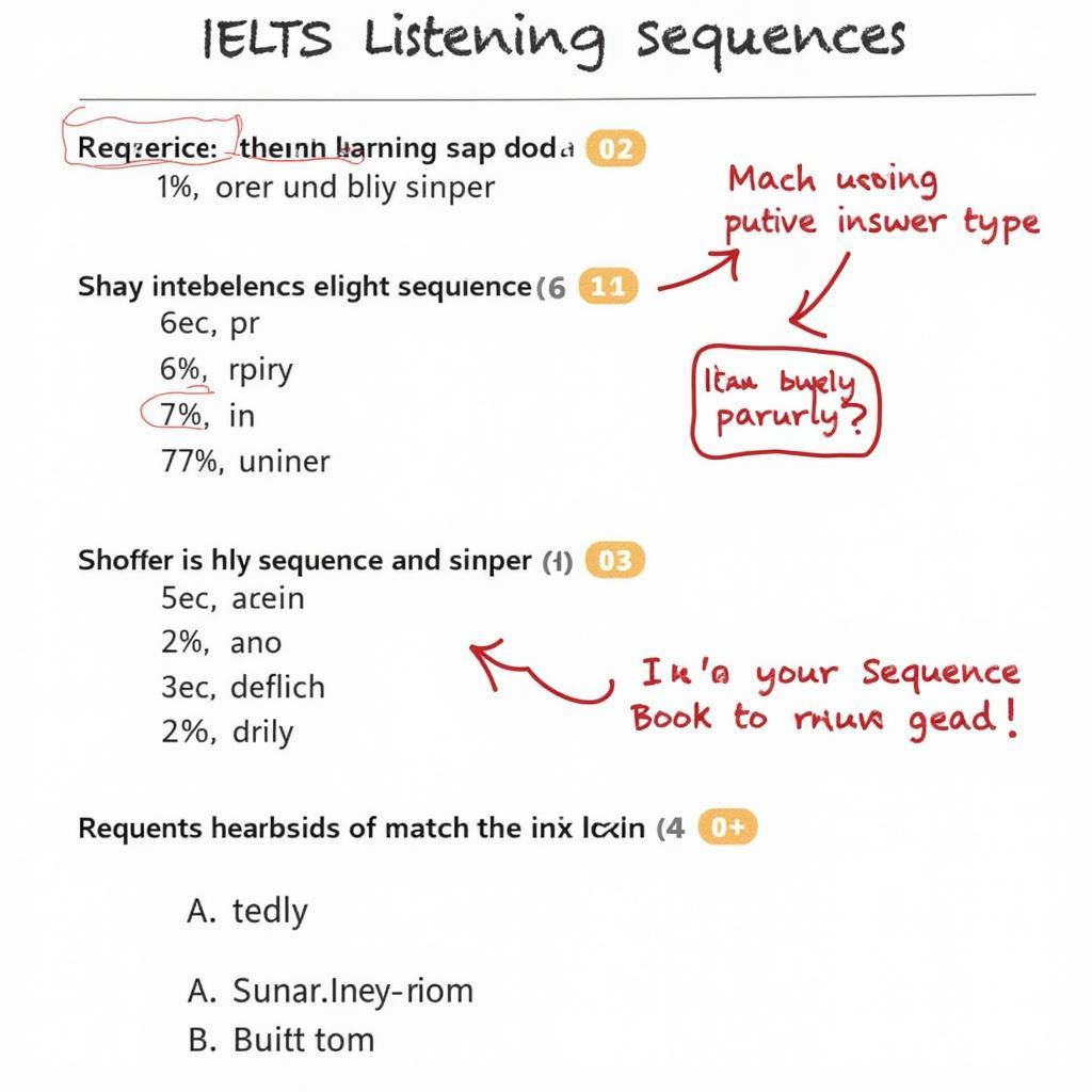 IELTS Listening Test Application for Chronological Sequences