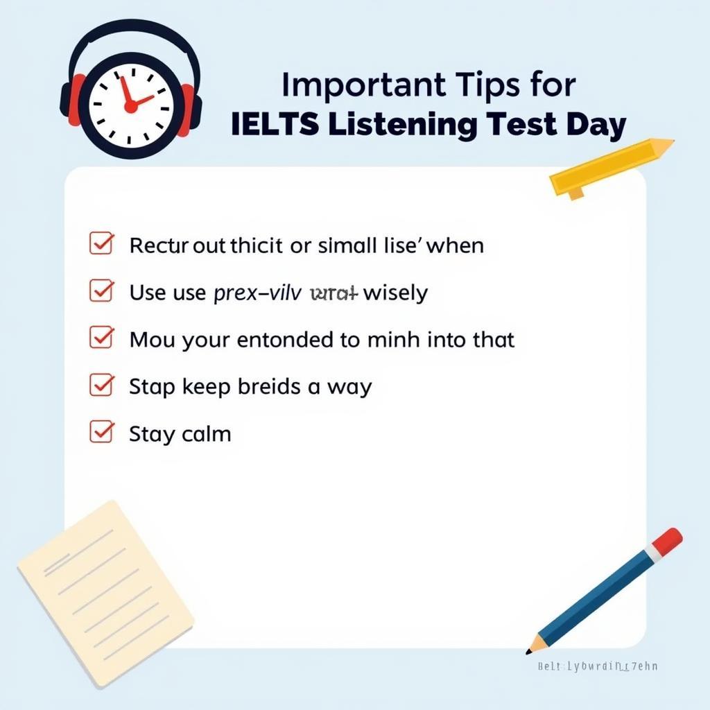 IELTS Listening Test Day Tips