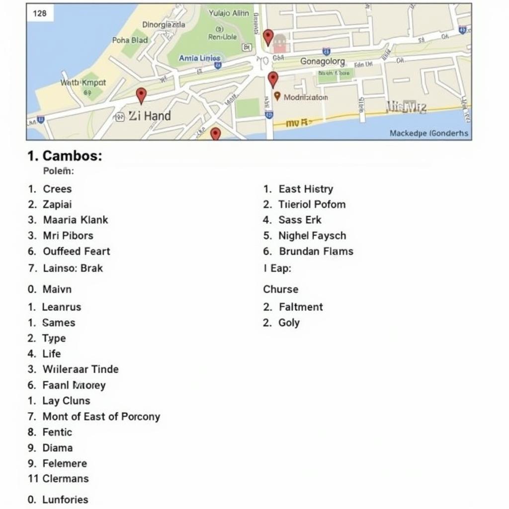 IELTS Map Labeling Practice Exercise