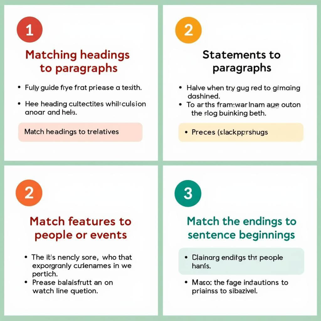 IELTS Matching Question Types