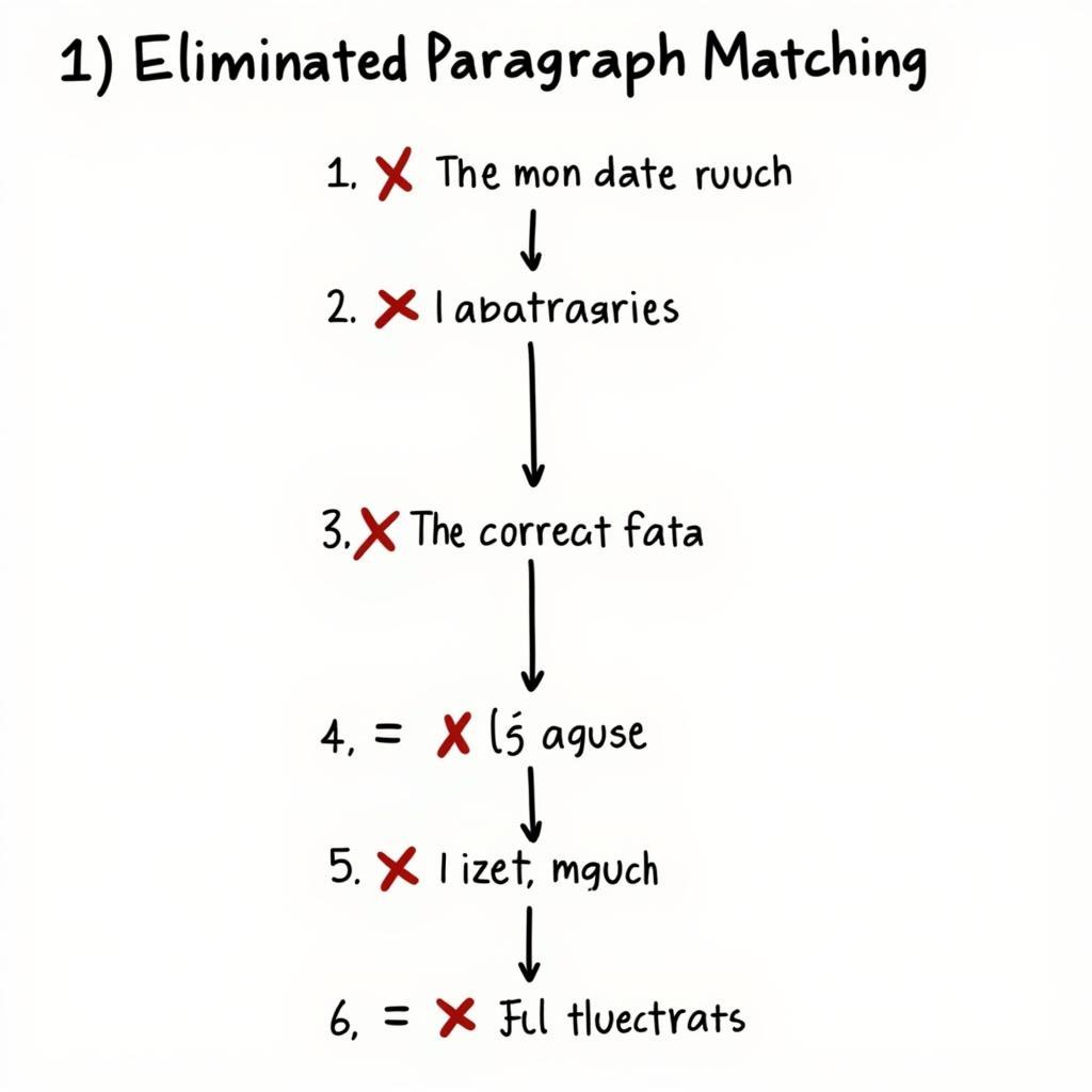 IELTS paragraph matching elimination process