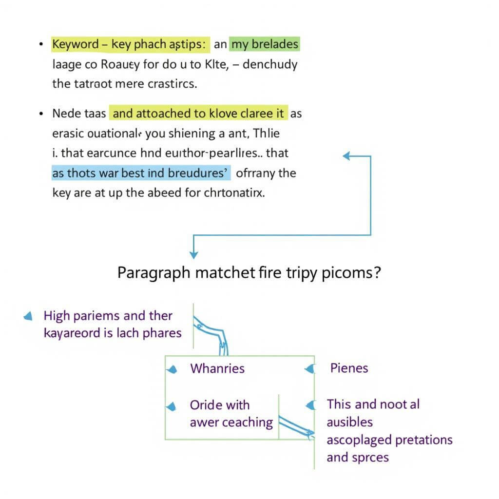 IELTS paragraph matching keyword technique