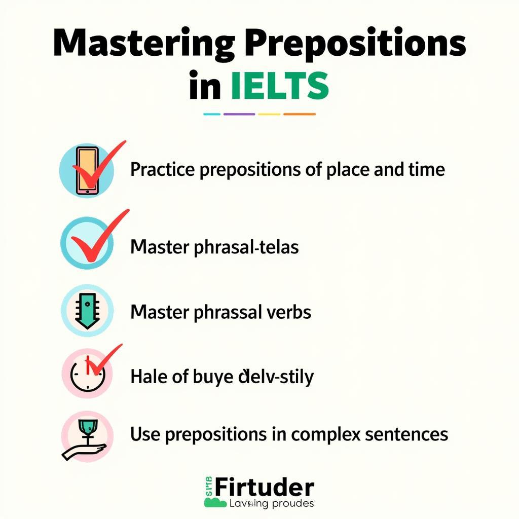 IELTS preposition mastery checklist