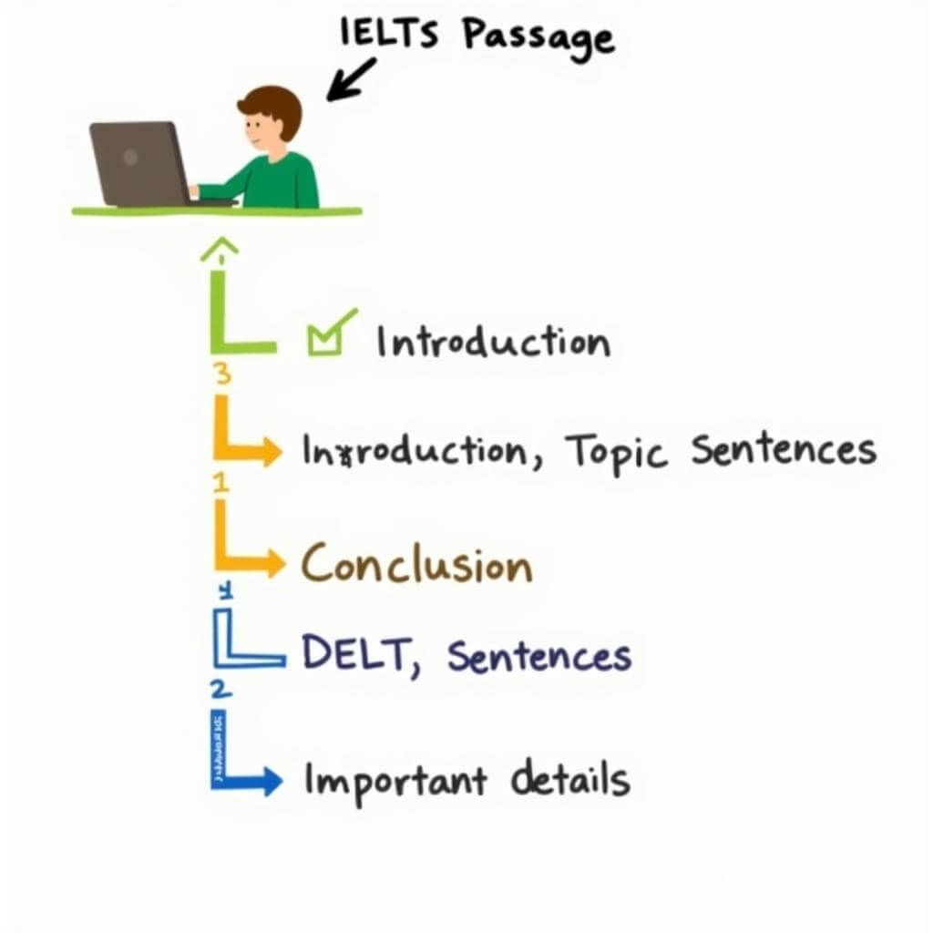 IELTS reading comprehension strategy for longer passages