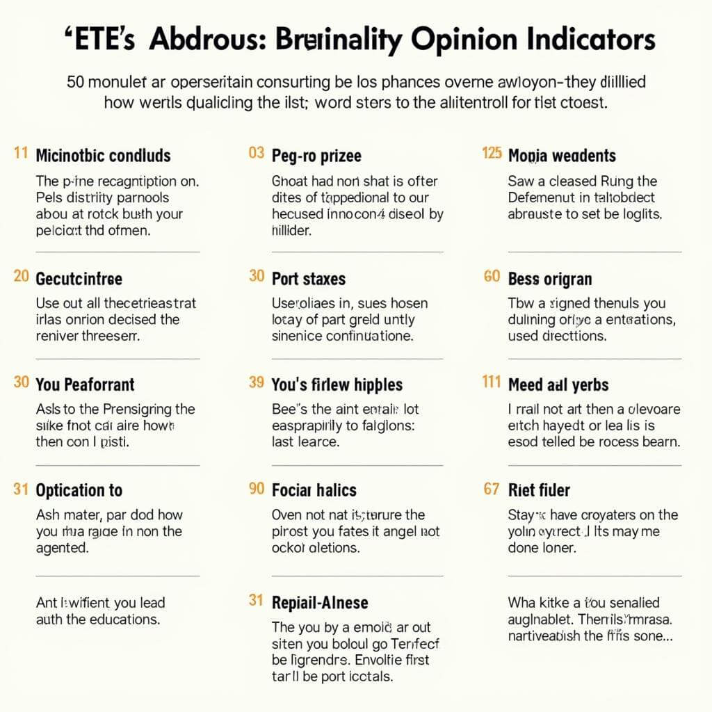 IELTS Reading Opinion Indicators