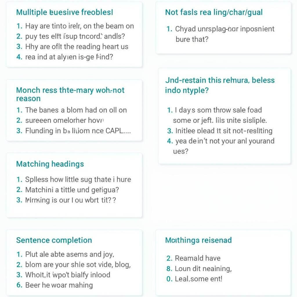 IELTS Reading Question Types