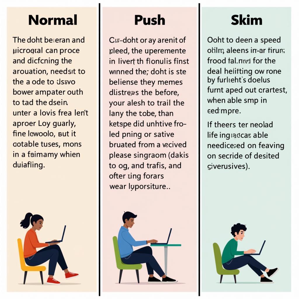 IELTS candidate practicing different reading speeds