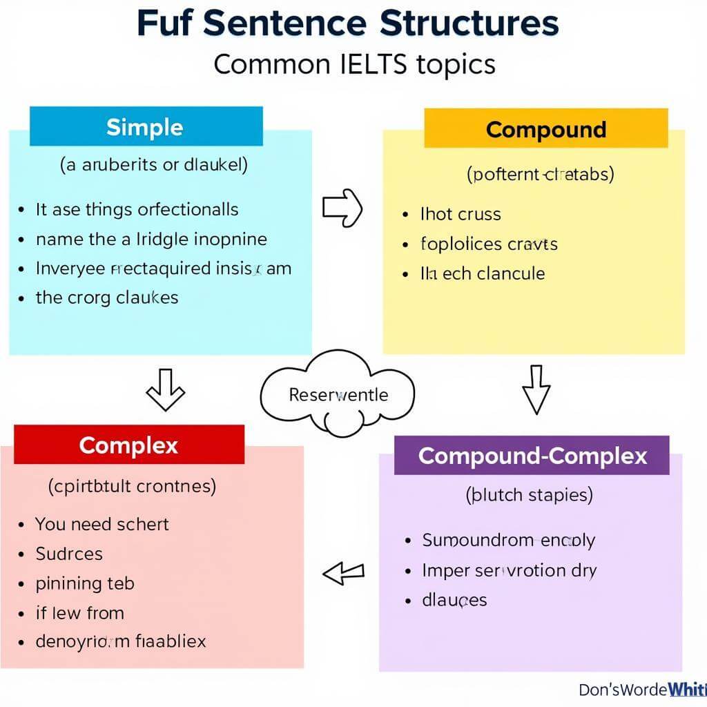 Examples of varied sentence structures in IELTS writing