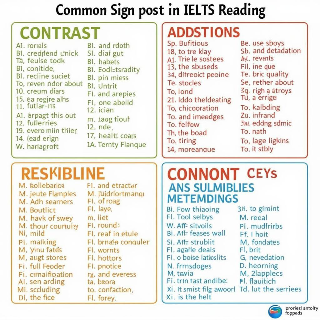 IELTS Signpost Words Infographic