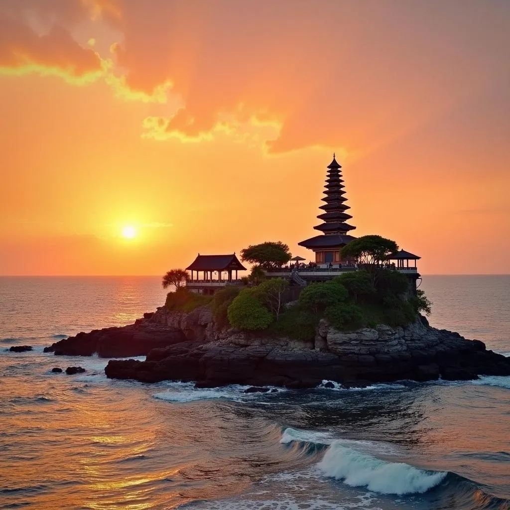 IELTS Speaking: Describing Tanah Lot temple in Bali