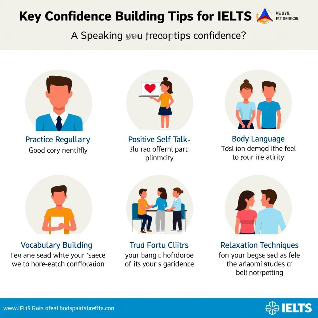 IELTS Speaking confidence tips infographic