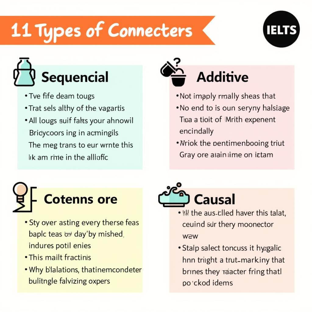 Types of connectors for IELTS speaking