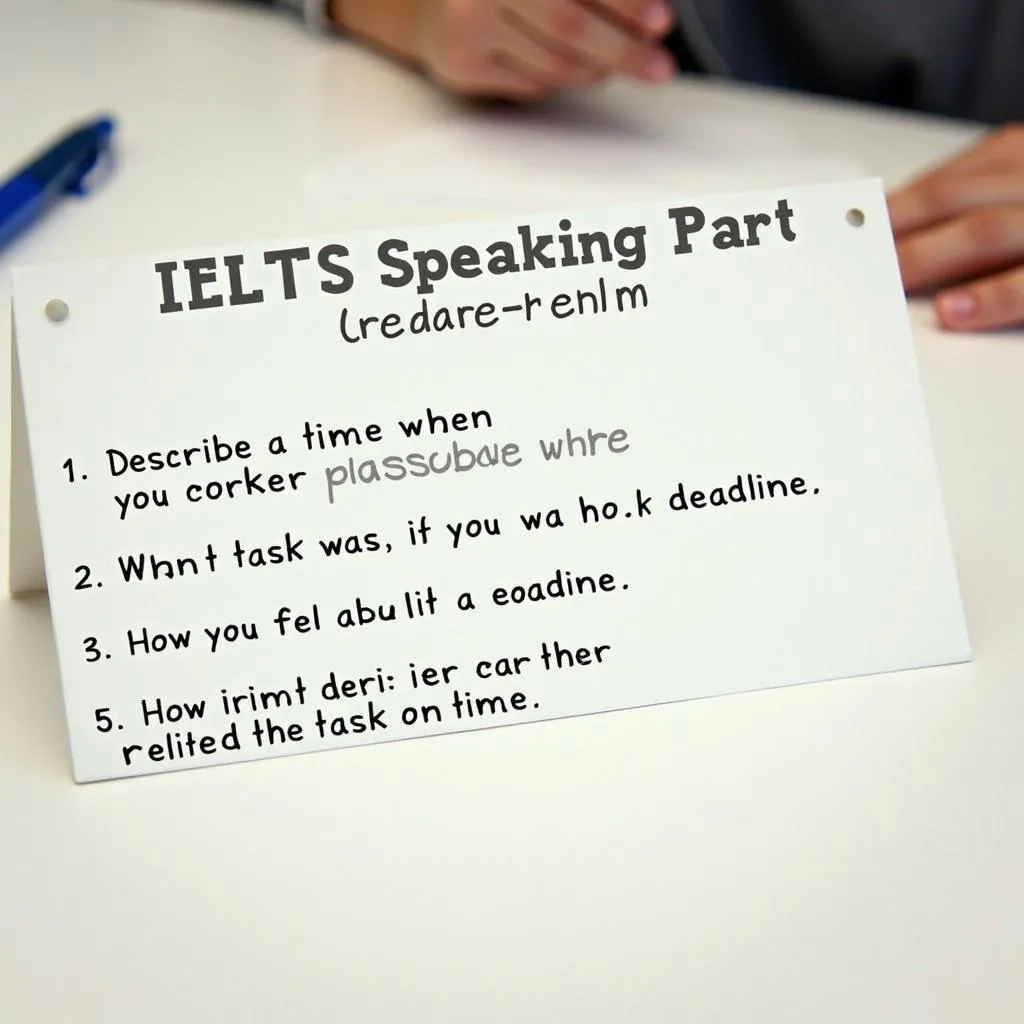 IELTS Speaking Cue Card on Working Under Pressure