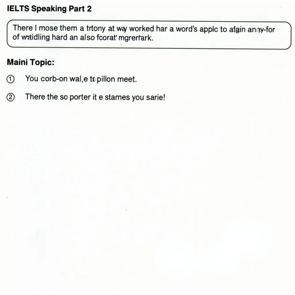 IELTS Speaking Cue Card Example