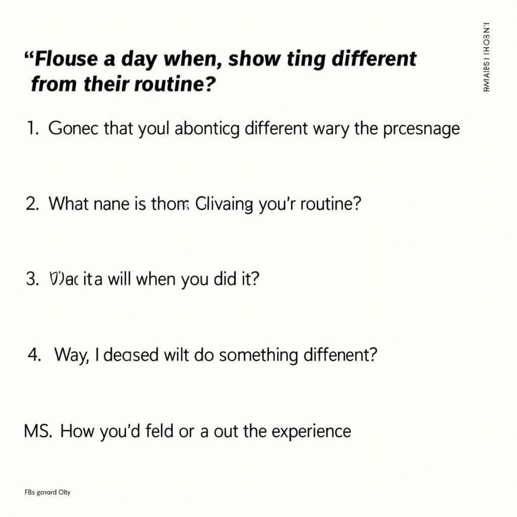 IELTS Speaking Cue Card: Describing a Different Routine