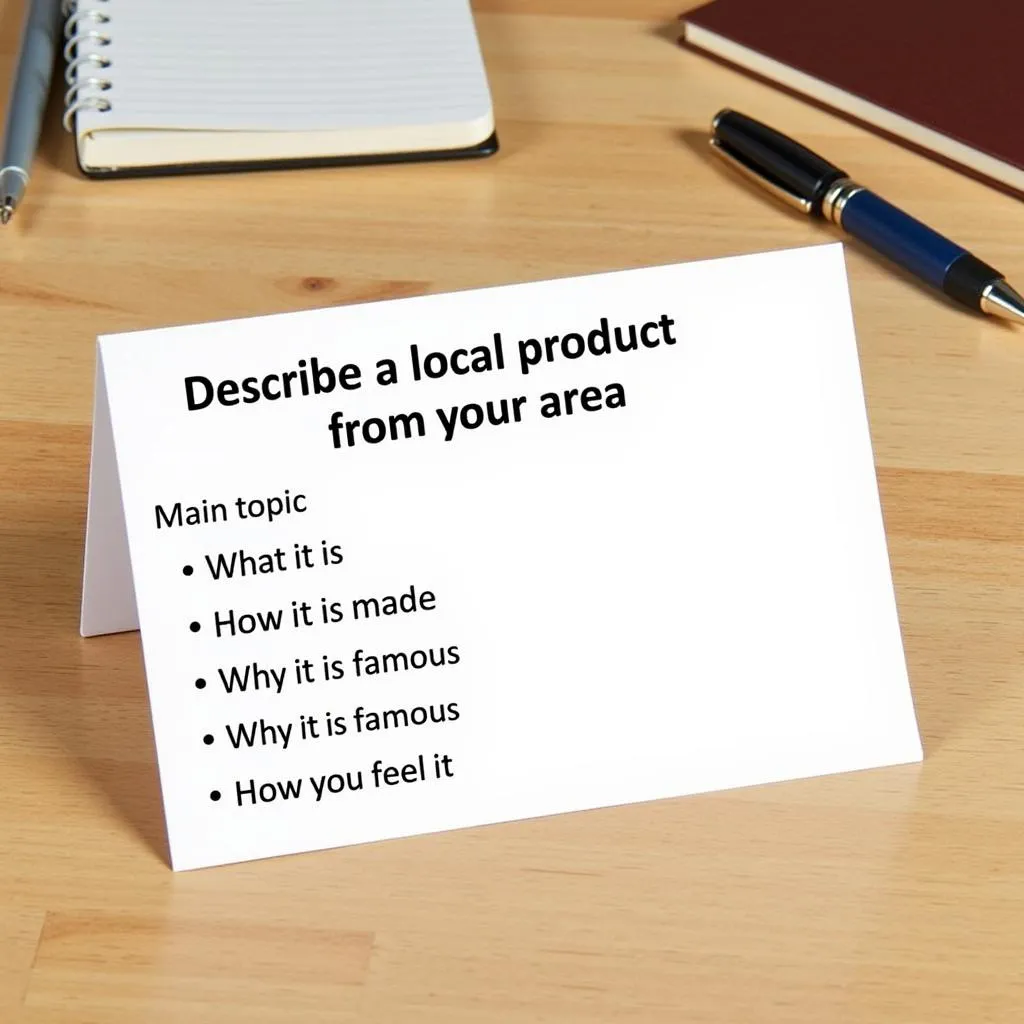 IELTS Speaking Cue Card: Describe a Local Product