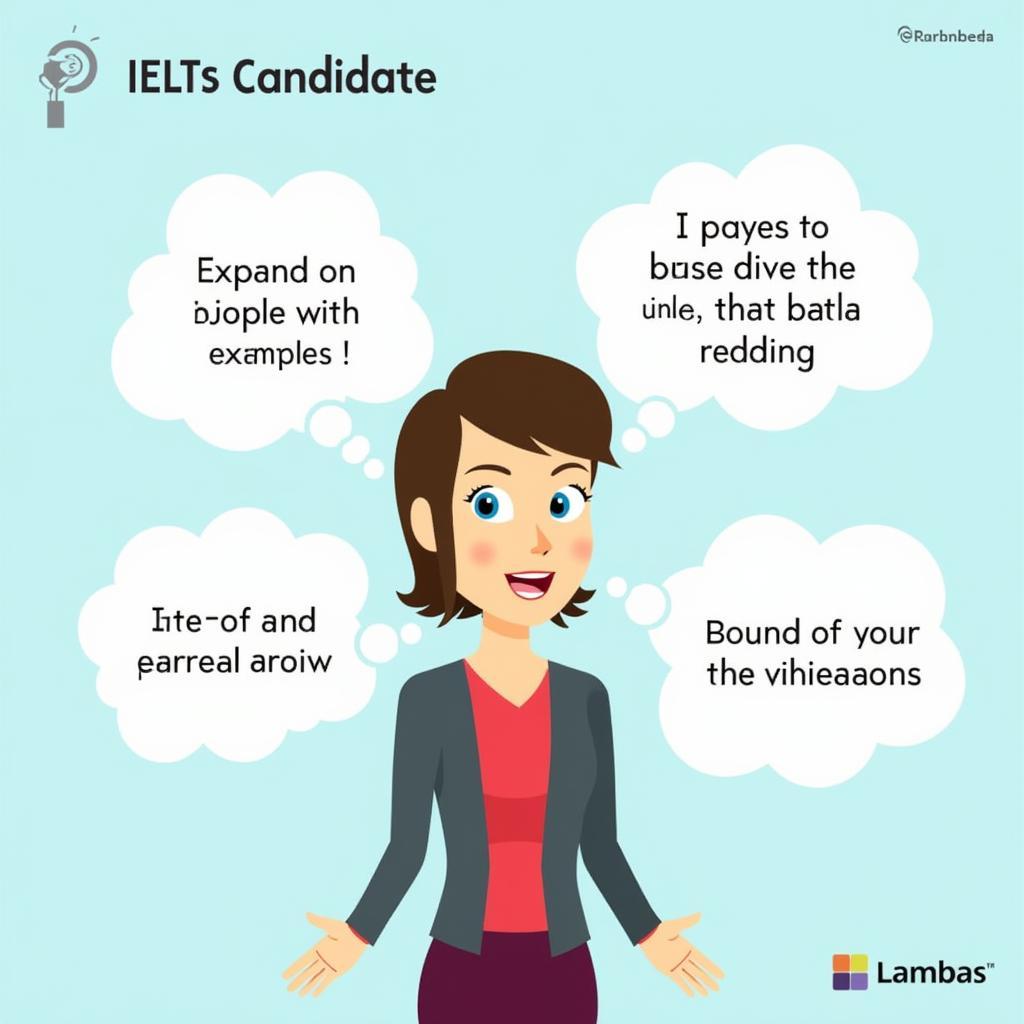 IELTS candidate using elaboration techniques