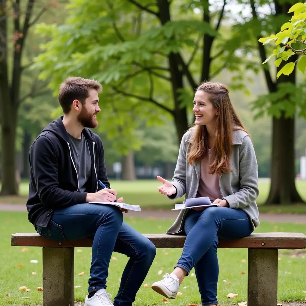 IELTS speaking practice outdoors