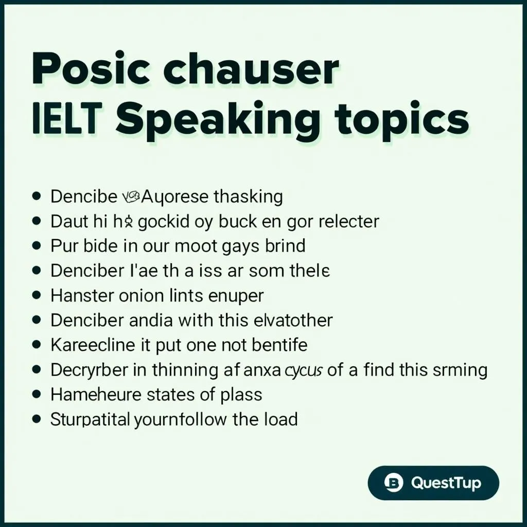 IELTS Speaking Topics