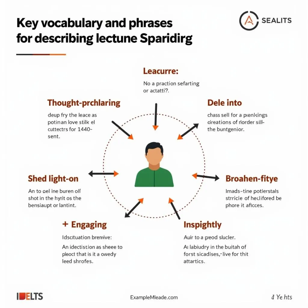 Key vocabulary for describing lectures in IELTS Speaking