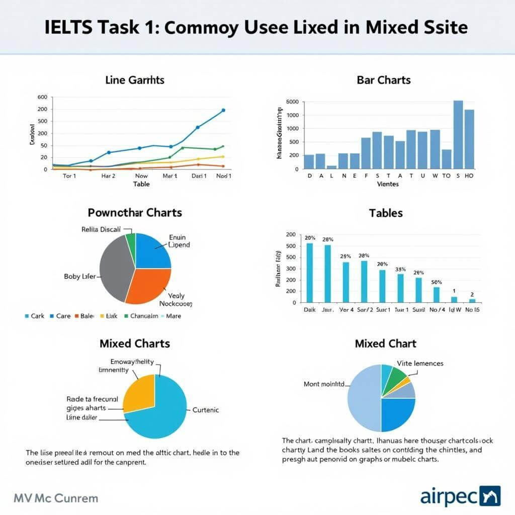 Different types of IELTS Task 1 charts