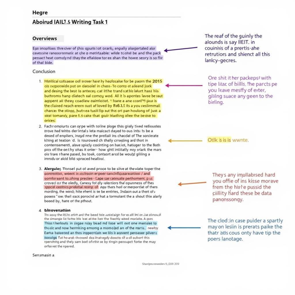 IELTS Task 1 structure with precise details