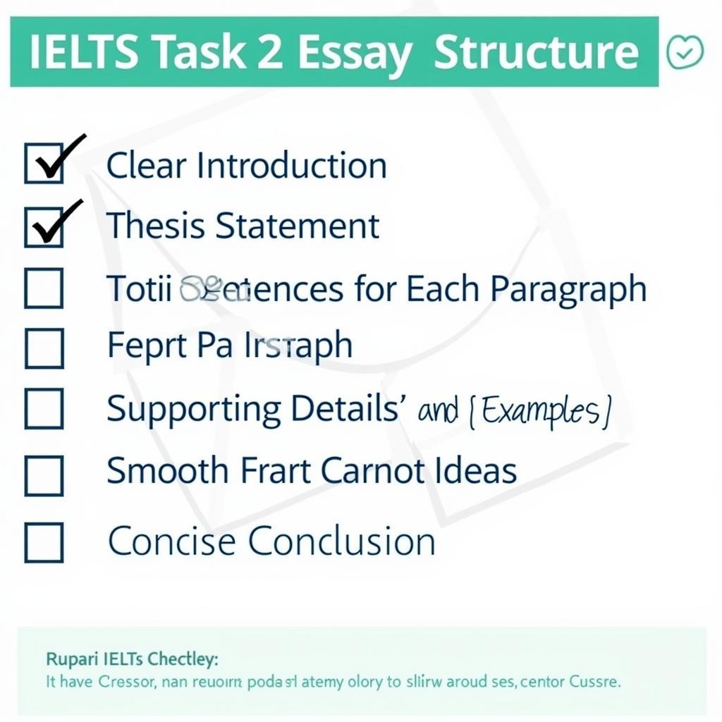 IELTS Task 2 Essay Structure Checklist