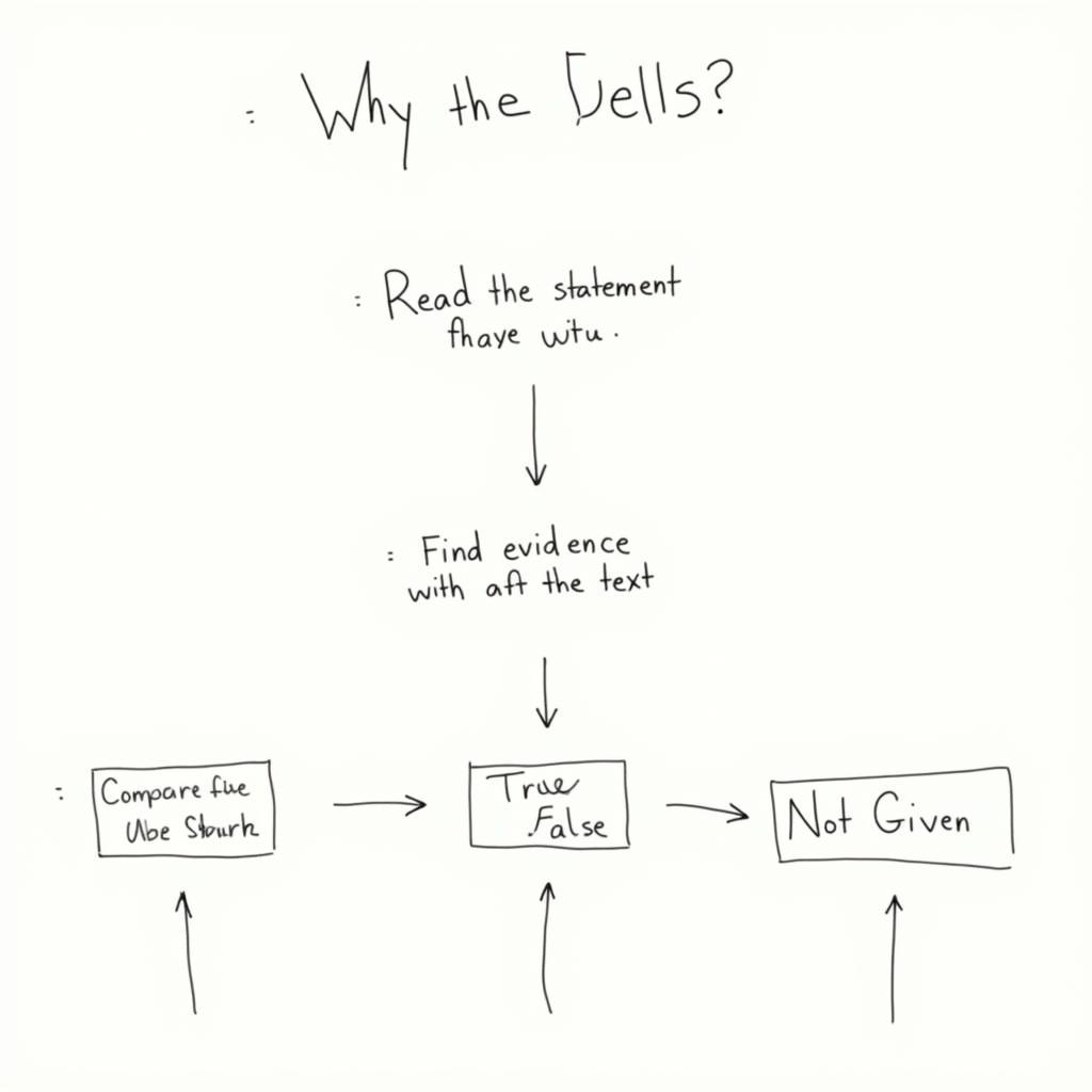 IELTS True/False Question Strategy Flowchart