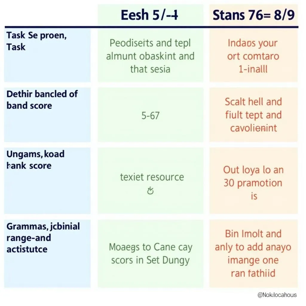 IELTS Writing Task 2 Band Score Comparison