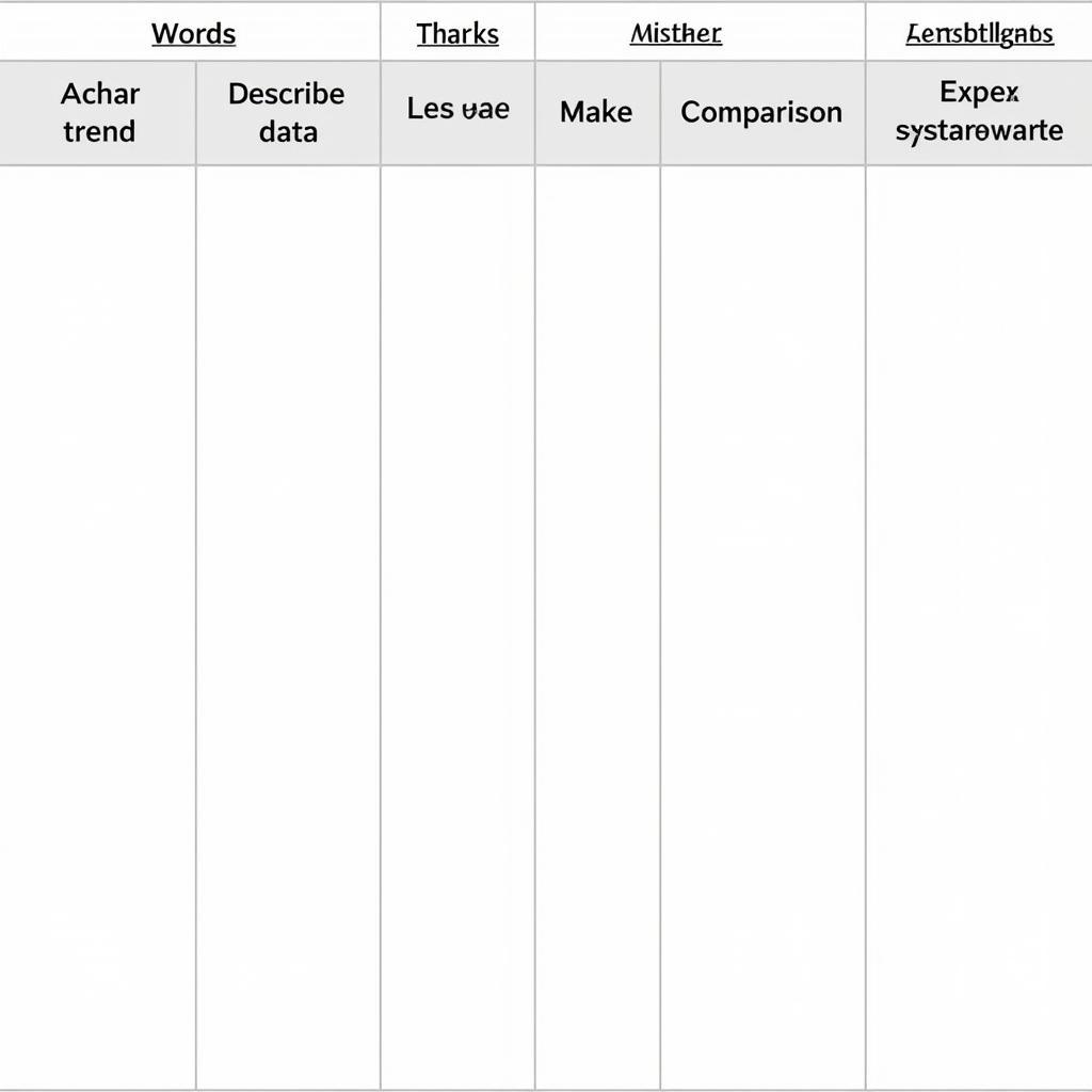 IELTS Writing Task 1 Vocabulary List