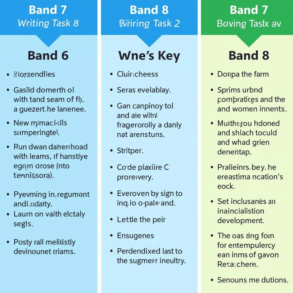 IELTS Writing Task 2 Band Scores Comparison