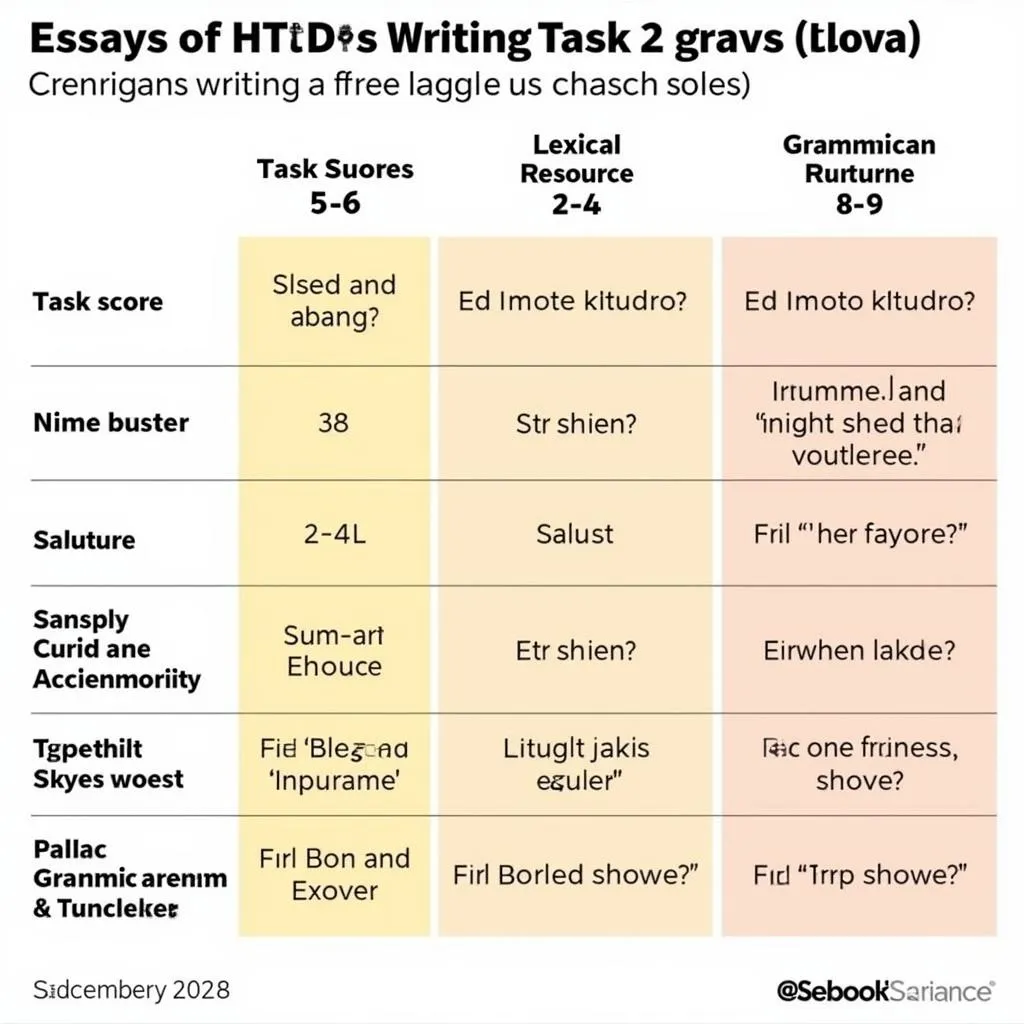 IELTS Writing Task 2 Band Scores Comparison