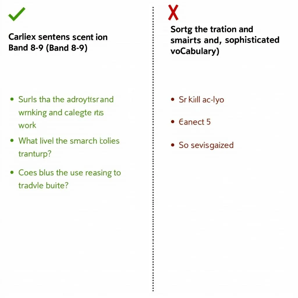 IELTS Writing Task 2 essay comparison