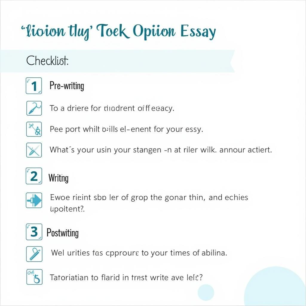 IELTS Writing Task 2 Opinion Essay Checklist