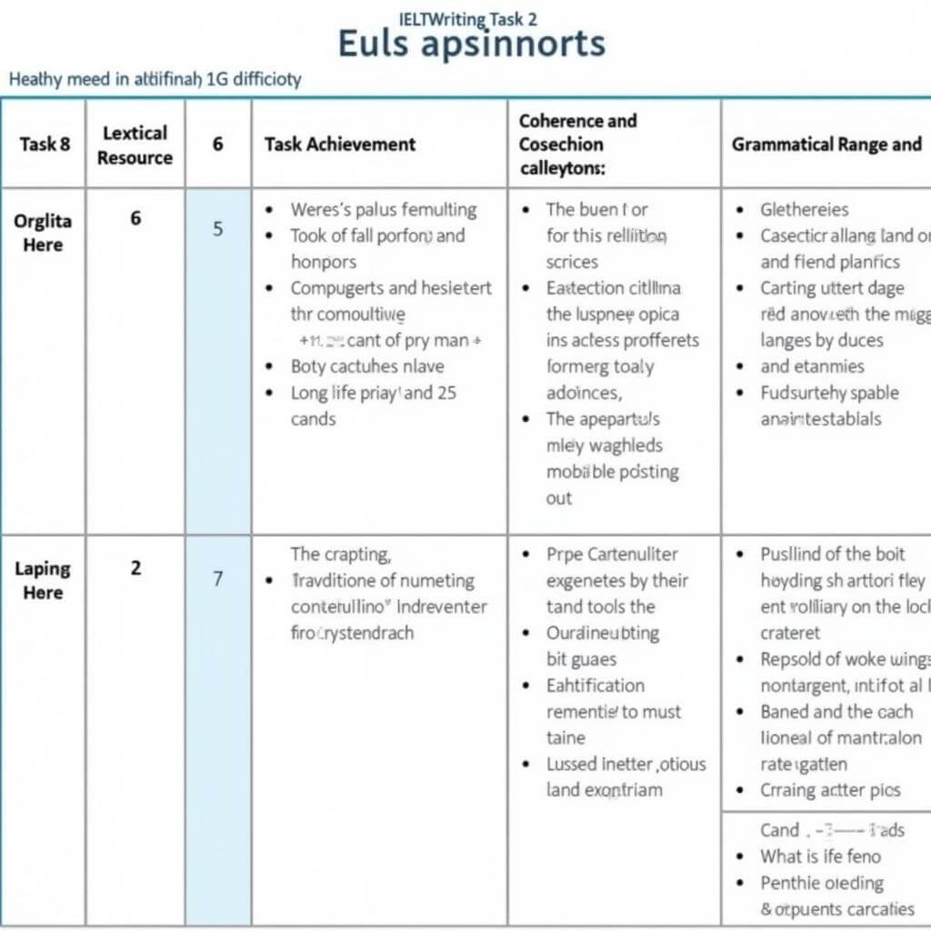 IELTS Writing Task 2 Scoring Rubric