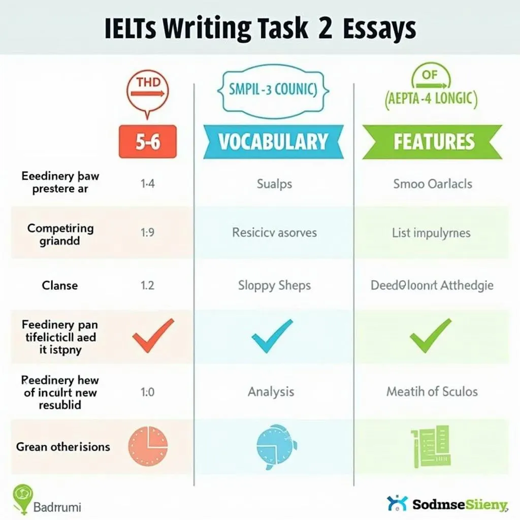 IELTS Writing Task band scores comparison