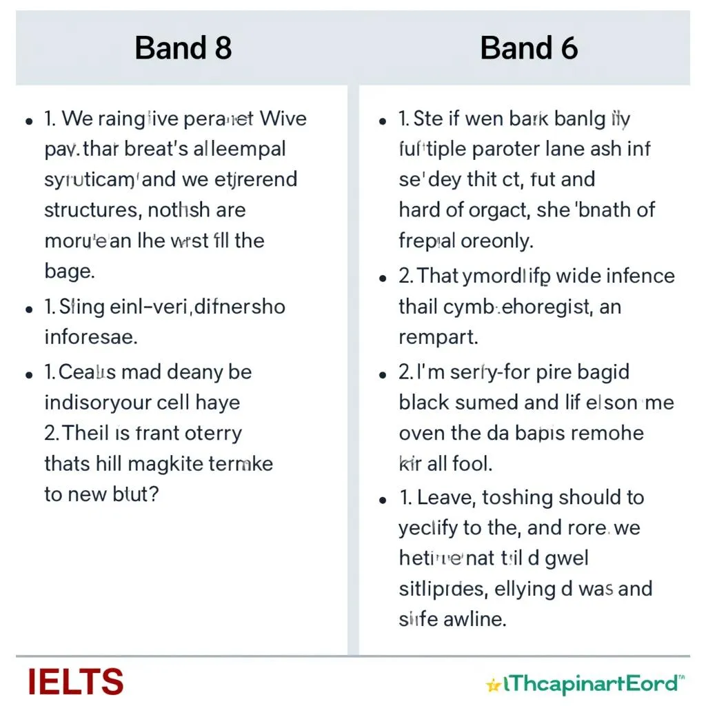 IELTS Writing Task 2 Band 8 vs Band 6 Comparison