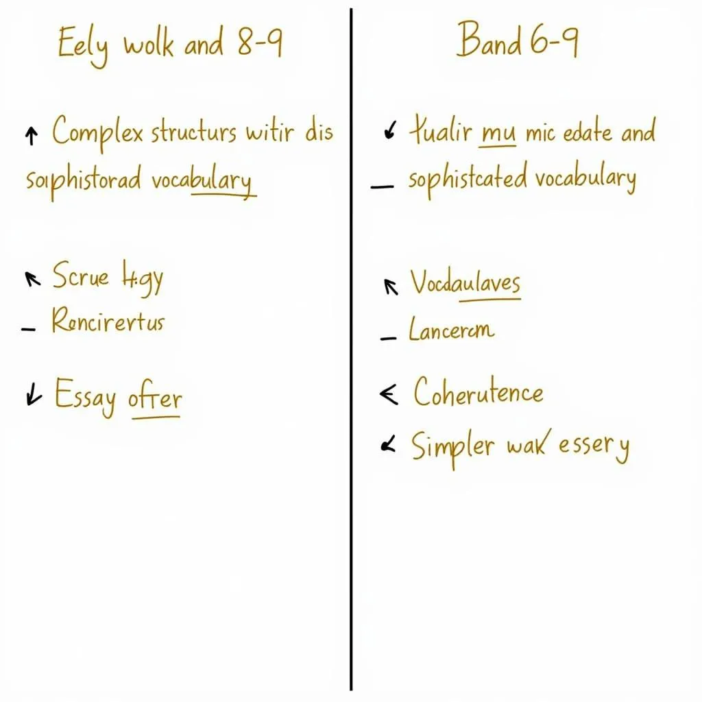 IELTS Writing Task 2 essay comparison