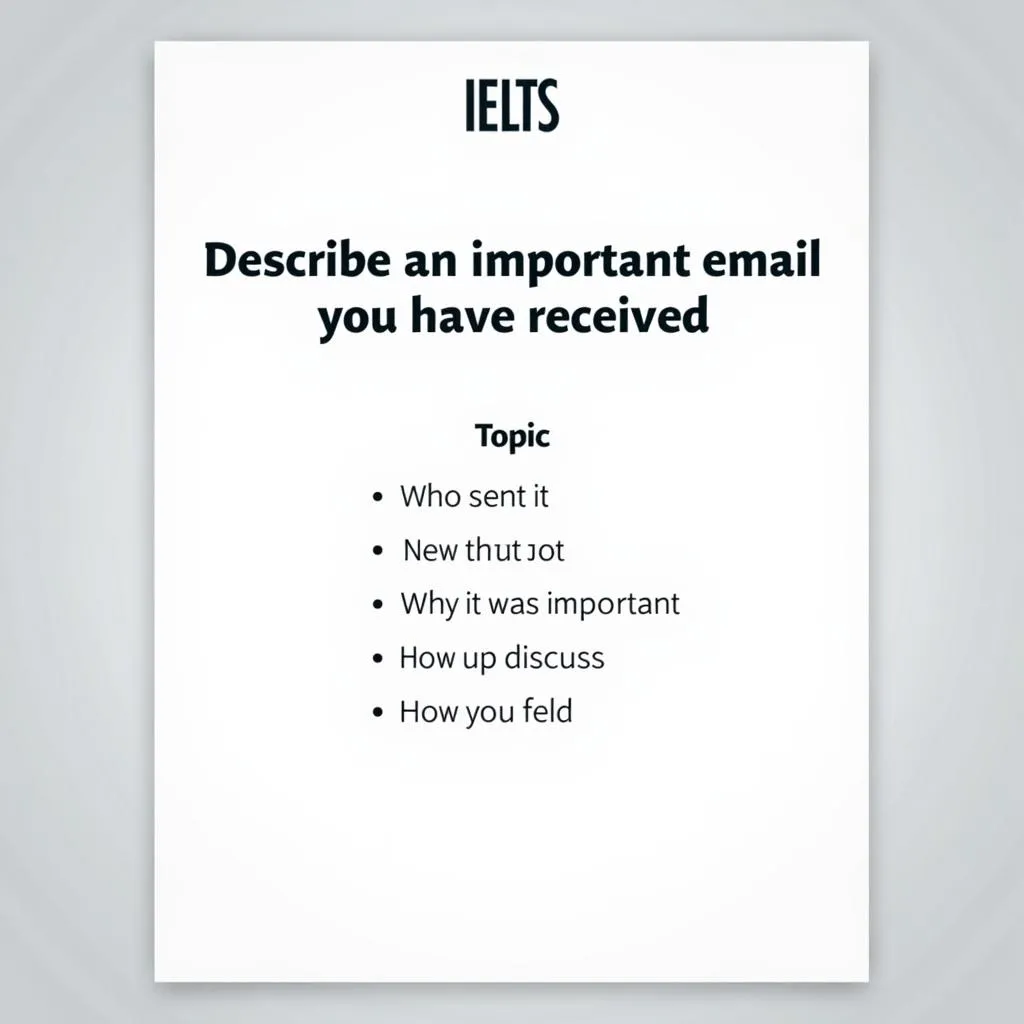 IELTS Speaking Cue Card for Describing an Important Email