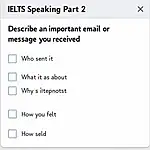 IELTS Speaking Cue Card: Describe an important email or message