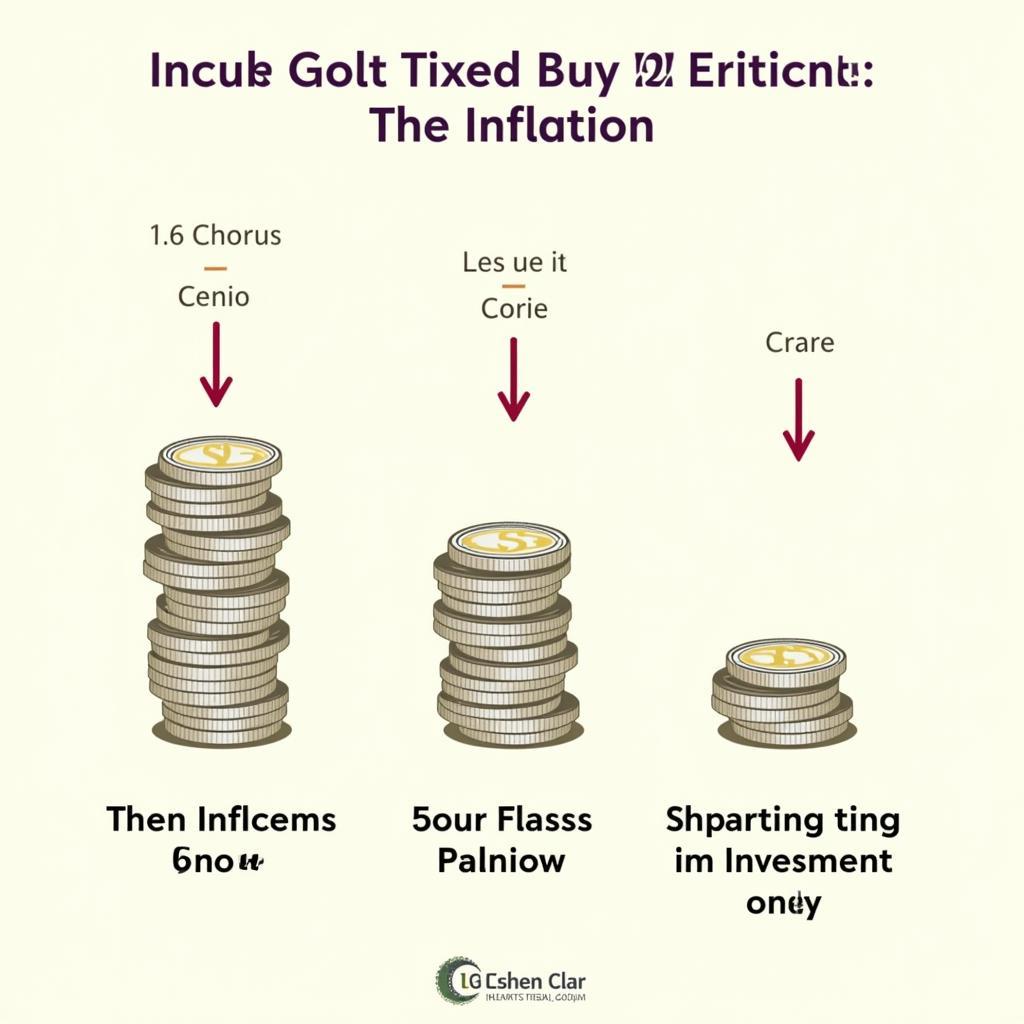 Inflation effects on fixed income investments concept