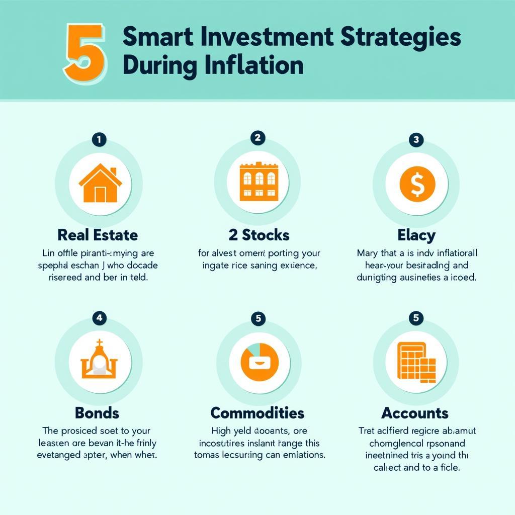 Infographic on investment strategies during inflation